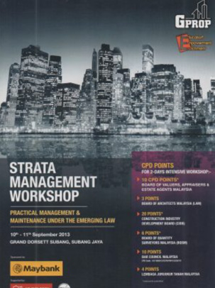 Strata Management Workshop 2013